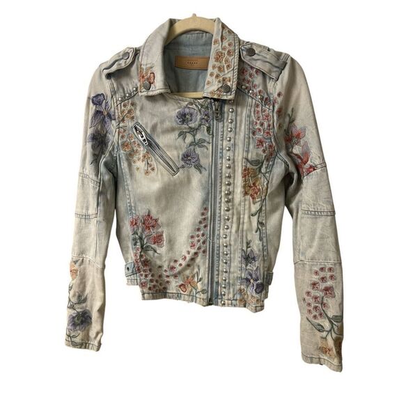 Blank NYC embroidered denim jacket sz XS - Picture 1 of 5